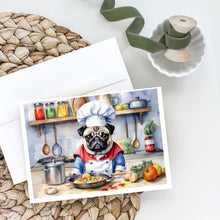 Load image into Gallery viewer, Pug The Chef Greeting Cards - Blank Note Cards – 8-Pack of Artist-Designed Cards with Envelopes