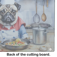 Load image into Gallery viewer, Pug The Chef Glass Cutting Boards – Durable, Decorative Kitchen Art