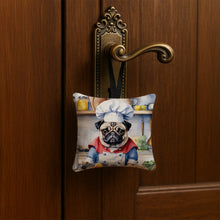 Load image into Gallery viewer, Pug The Chef Hanging Square Fabric Ornament 3.5 × 3.5