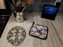 Load image into Gallery viewer, Pug The Chef Pot Holders - Set of 2 Decorative Kitchen Helpers | Made in the USA