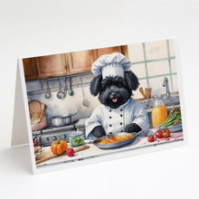 Load image into Gallery viewer, Puli The Chef Greeting Cards - Blank Note Cards – 8-Pack of Artist-Designed Cards with Envelopes