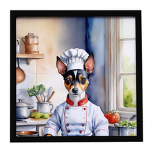 Load image into Gallery viewer, Rat Terrier The Chef Framed Metal Print