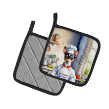 Load image into Gallery viewer, Rat Terrier The Chef Pot Holders - Set of 2 Decorative Kitchen Helpers | Made in the USA