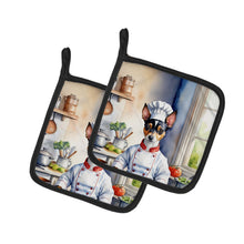 Load image into Gallery viewer, Rat Terrier The Chef Pot Holders - Set of 2 Decorative Kitchen Helpers | Made in the USA