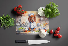 Load image into Gallery viewer, Redbone Coonhound The Chef Glass Cutting Boards – Durable, Decorative Kitchen Art