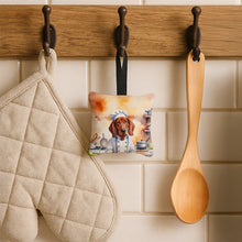 Load image into Gallery viewer, Redbone Coonhound The Chef Hanging Square Fabric Ornament 3.5 × 3.5