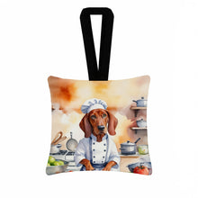 Load image into Gallery viewer, Redbone Coonhound The Chef Hanging Square Fabric Ornament 3.5 × 3.5