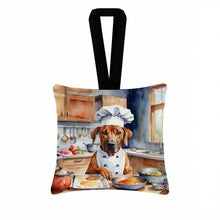 Load image into Gallery viewer, Rhodesian Ridgeback The Chef Hanging Square Fabric Ornament 3.5 × 3.5