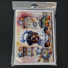 Load image into Gallery viewer, Rottweiler The Chef Greeting Cards - Blank Note Cards – 8-Pack of Artist-Designed Cards with Envelopes