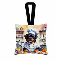 Load image into Gallery viewer, Rottweiler The Chef Hanging Square Fabric Ornament 3.5 × 3.5