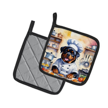 Load image into Gallery viewer, Rottweiler The Chef Pot Holders - Set of 2 Decorative Kitchen Helpers | Made in the USA