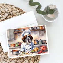 Load image into Gallery viewer, Saint Bernard The Chef Greeting Cards - Blank Note Cards – 8-Pack of Artist-Designed Cards with Envelopes
