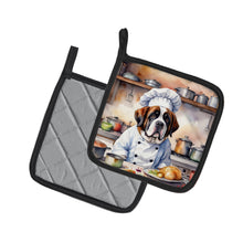 Load image into Gallery viewer, Saint Bernard The Chef Pot Holders - Set of 2 Decorative Kitchen Helpers | Made in the USA