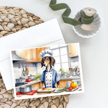 Load image into Gallery viewer, Saluki The Chef Greeting Cards - Blank Note Cards – 8-Pack of Artist-Designed Cards with Envelopes