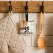 Load image into Gallery viewer, Saluki The Chef Hanging Square Fabric Ornament 3.5 × 3.5