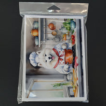 Load image into Gallery viewer, Samoyed The Chef Greeting Cards - Blank Note Cards – 8-Pack of Artist-Designed Cards with Envelopes