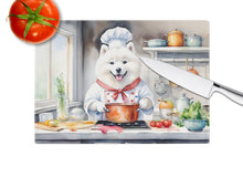 Load image into Gallery viewer, Samoyed The Chef Glass Cutting Boards – Durable, Decorative Kitchen Art