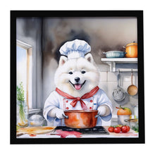 Load image into Gallery viewer, Samoyed The Chef Framed Metal Print
