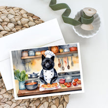 Load image into Gallery viewer, Schipperke The Chef Greeting Cards - Blank Note Cards – 8-Pack of Artist-Designed Cards with Envelopes