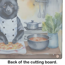 Load image into Gallery viewer, Schipperke The Chef Glass Cutting Boards – Durable, Decorative Kitchen Art