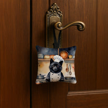 Load image into Gallery viewer, Schipperke The Chef Hanging Square Fabric Ornament 3.5 × 3.5