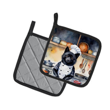 Load image into Gallery viewer, Schipperke The Chef Pot Holders - Set of 2 Decorative Kitchen Helpers | Made in the USA