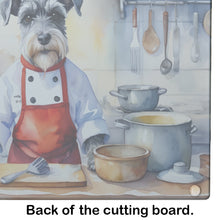 Load image into Gallery viewer, Schnauzer The Chef Glass Cutting Boards – Durable, Decorative Kitchen Art