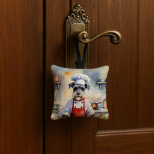 Load image into Gallery viewer, Schnauzer The Chef Hanging Square Fabric Ornament 3.5 × 3.5