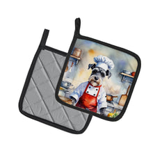 Load image into Gallery viewer, Schnauzer The Chef Pot Holders - Set of 2 Decorative Kitchen Helpers | Made in the USA