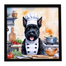 Load image into Gallery viewer, Scottish Terrier The Chef Framed Metal Print