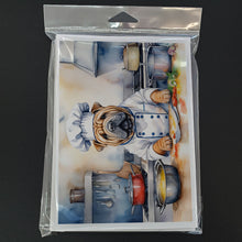 Load image into Gallery viewer, Shar Pei The Chef Greeting Cards - Blank Note Cards – 8-Pack of Artist-Designed Cards with Envelopes