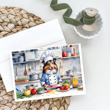 Load image into Gallery viewer, Sheltie The Chef Greeting Cards - Blank Note Cards – 8-Pack of Artist-Designed Cards with Envelopes
