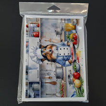 Load image into Gallery viewer, Sheltie The Chef Greeting Cards - Blank Note Cards – 8-Pack of Artist-Designed Cards with Envelopes