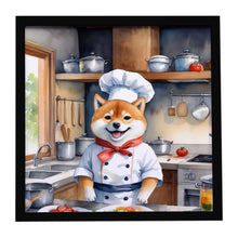 Load image into Gallery viewer, Shiba Inu The Chef Framed Metal Print
