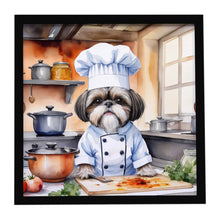 Load image into Gallery viewer, Shih Tzu The Chef Framed Metal Print