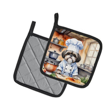Load image into Gallery viewer, Shih Tzu The Chef Pot Holders - Set of 2 Decorative Kitchen Helpers | Made in the USA