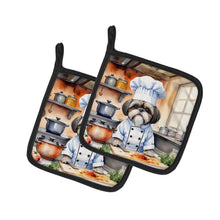 Load image into Gallery viewer, Shih Tzu The Chef Pot Holders - Set of 2 Decorative Kitchen Helpers | Made in the USA