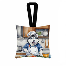 Load image into Gallery viewer, Siberian Husky The Chef Hanging Square Fabric Ornament 3.5 × 3.5