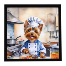 Load image into Gallery viewer, Silky Terrier The Chef Framed Metal Print