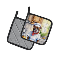Load image into Gallery viewer, Staffordshire Bull Terrier The Chef Pot Holders - Set of 2 Decorative Kitchen Helpers | Made in the USA