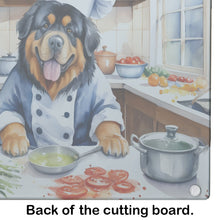 Load image into Gallery viewer, Tibetan Mastiff The Chef Glass Cutting Boards – Durable, Decorative Kitchen Art