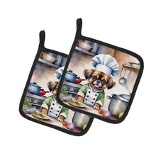 Load image into Gallery viewer, Tibetan Spaniel The Chef Pot Holders - Set of 2 Decorative Kitchen Helpers | Made in the USA