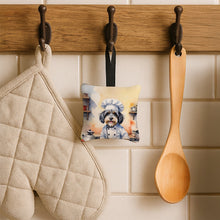 Load image into Gallery viewer, Tibetan Terrier The Chef Hanging Square Fabric Ornament 3.5 × 3.5