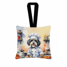 Load image into Gallery viewer, Tibetan Terrier The Chef Hanging Square Fabric Ornament 3.5 × 3.5