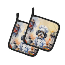 Load image into Gallery viewer, Tibetan Terrier The Chef Pot Holders - Set of 2 Decorative Kitchen Helpers | Made in the USA