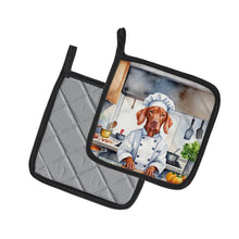 Load image into Gallery viewer, Vizsla The Chef Pot Holders - Set of 2 Decorative Kitchen Helpers | Made in the USA
