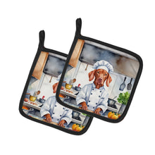 Load image into Gallery viewer, Vizsla The Chef Pot Holders - Set of 2 Decorative Kitchen Helpers | Made in the USA