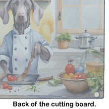 Load image into Gallery viewer, Weimaraner The Chef Glass Cutting Boards – Durable, Decorative Kitchen Art