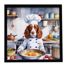 Load image into Gallery viewer, Welsh Springer Spaniel The Chef Framed Metal Print