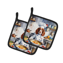 Load image into Gallery viewer, Welsh Springer Spaniel The Chef Pot Holders - Set of 2 Decorative Kitchen Helpers | Made in the USA